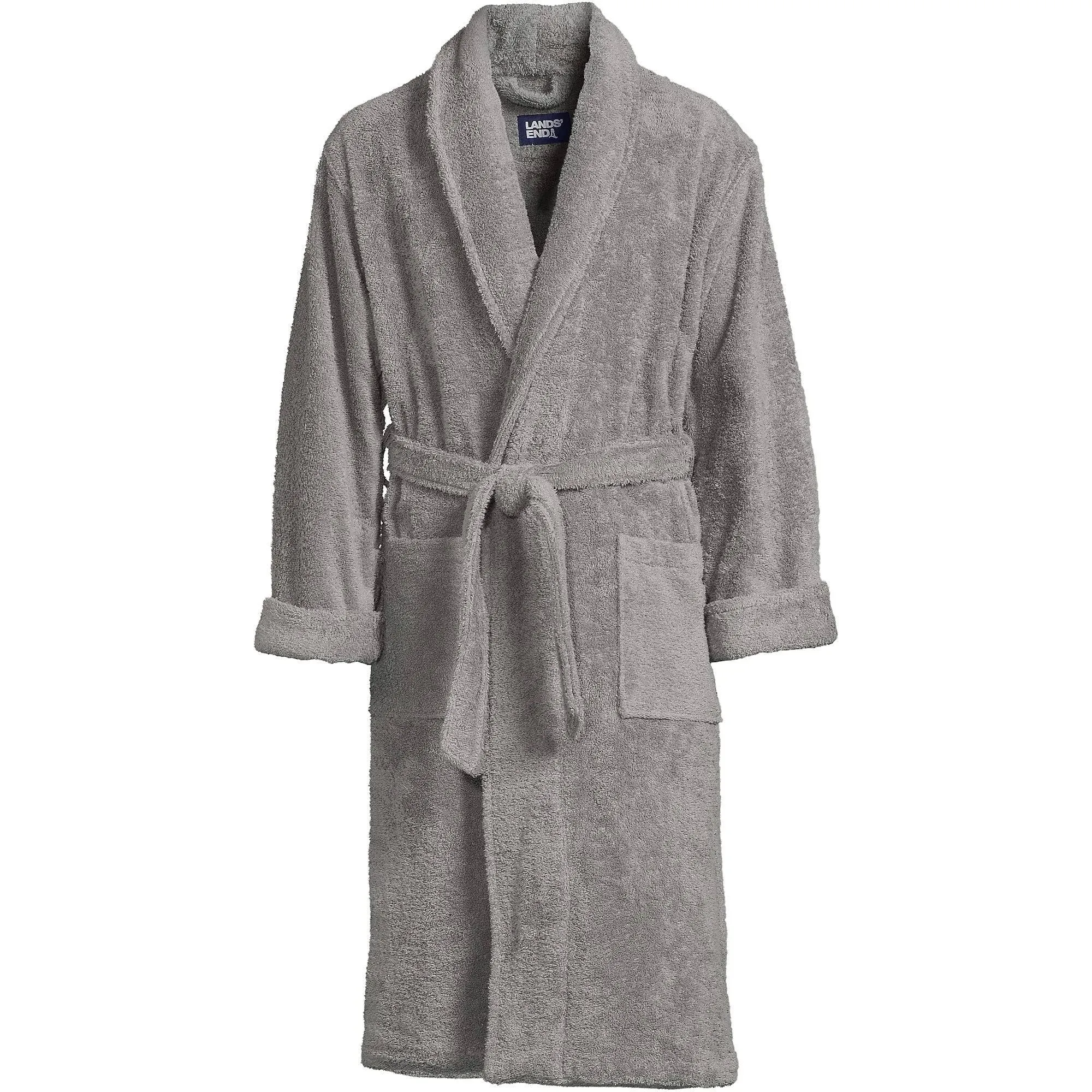 Men's Lands' End Calf-Length Turkish Terry Robe