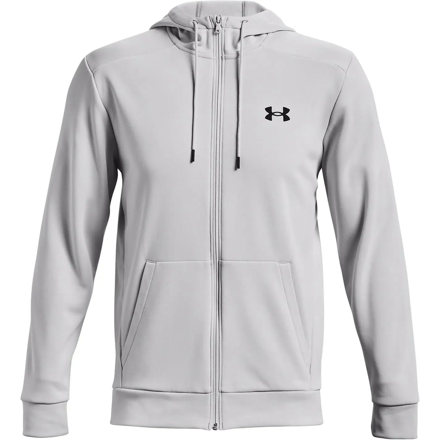 Under Armour halo gray fleece full-zip hoodie, size medium