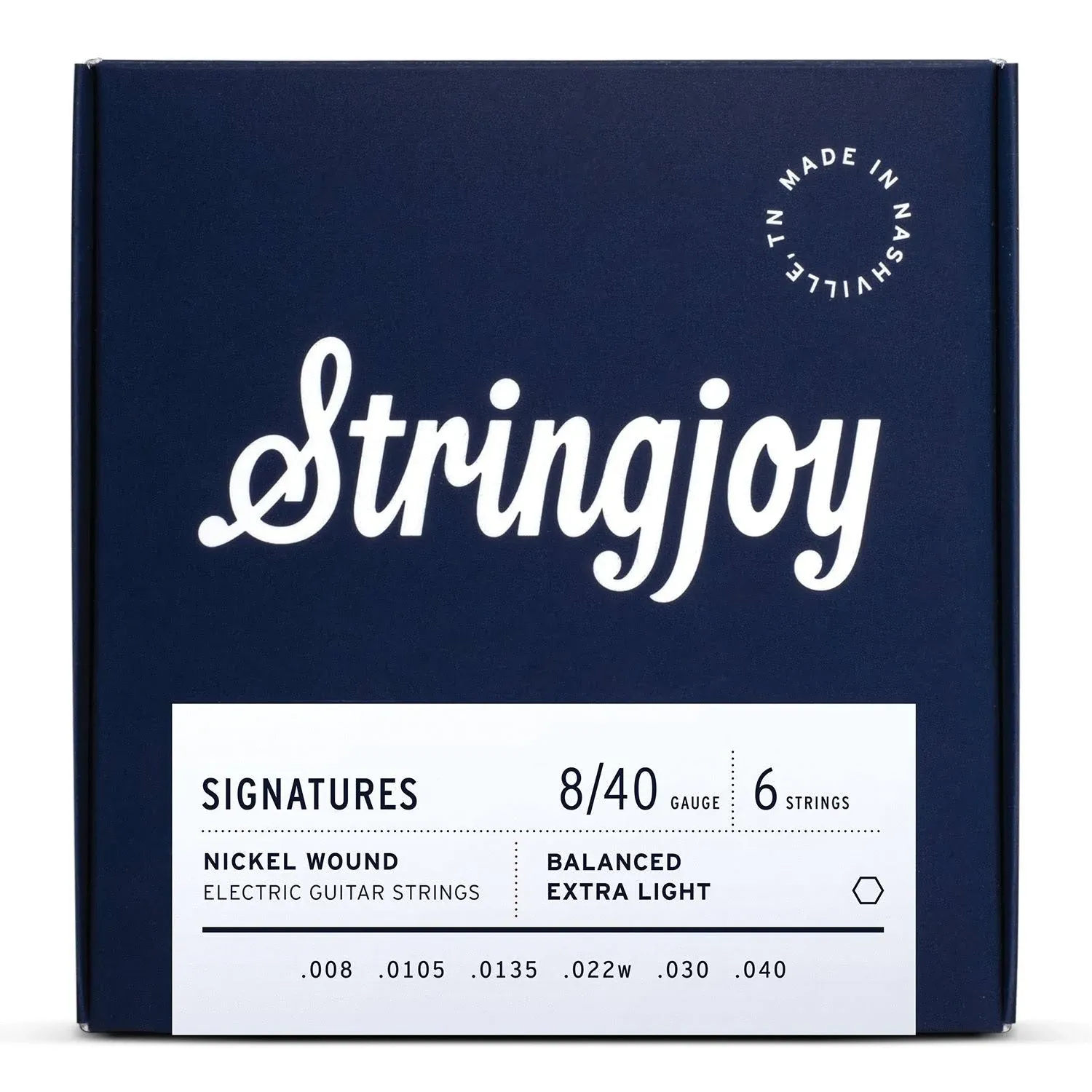 Stringjoy Signatures | Balanced Extra Light Gauge (8-40) Nickel Wound Electric Guitar Strings