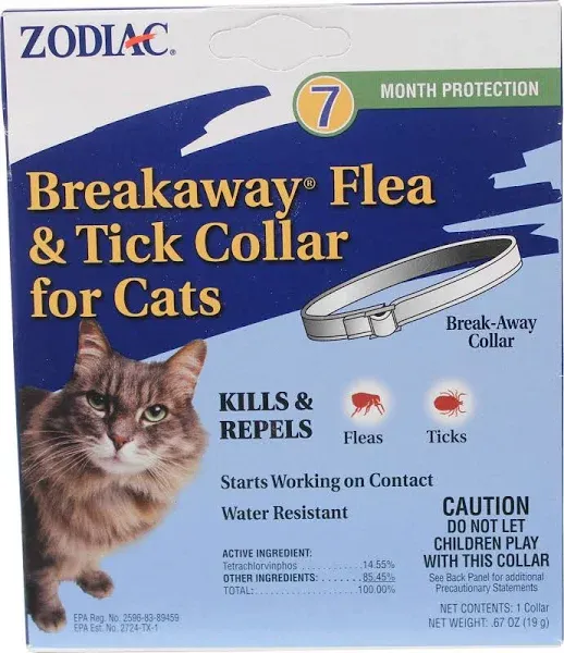 Zodiac Breakaway Flea and Tick Collar for Cats