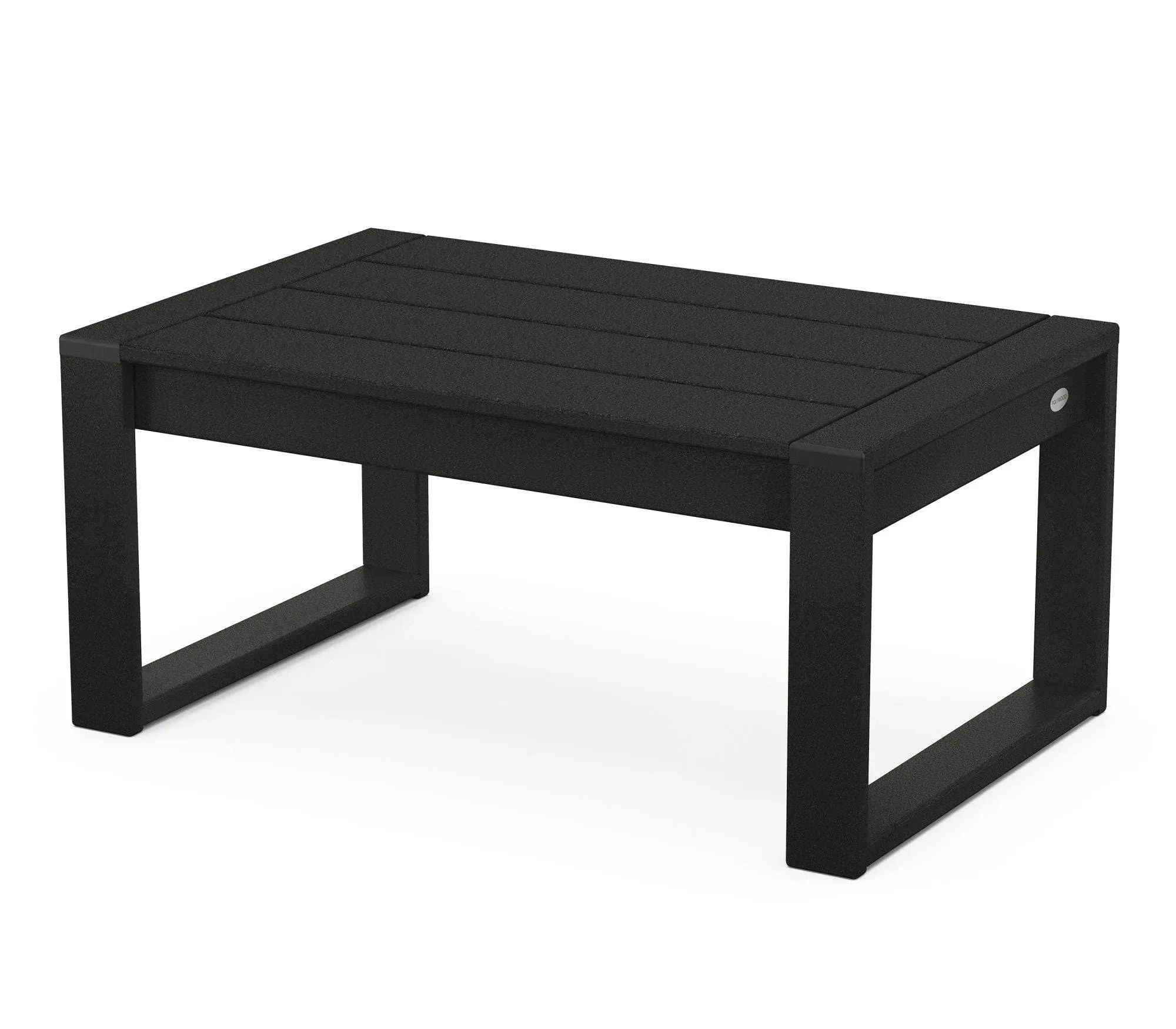 "Shop this polywood® edge recycled plastic 34''w x 22''d rectangular coffee table from our top selling POLYWOOD® coffee tables.  PatioLiving is your premier online showroom for patio tables and high-end outdoor furniture."