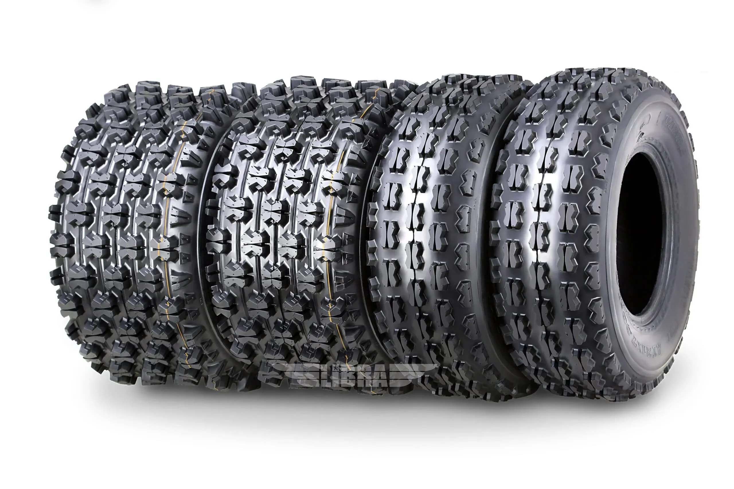 Set 4 ATV Tires 21x7-10 &amp; 20x11-9  Polaris Predator 500 Outlaw 525S Racing Tire