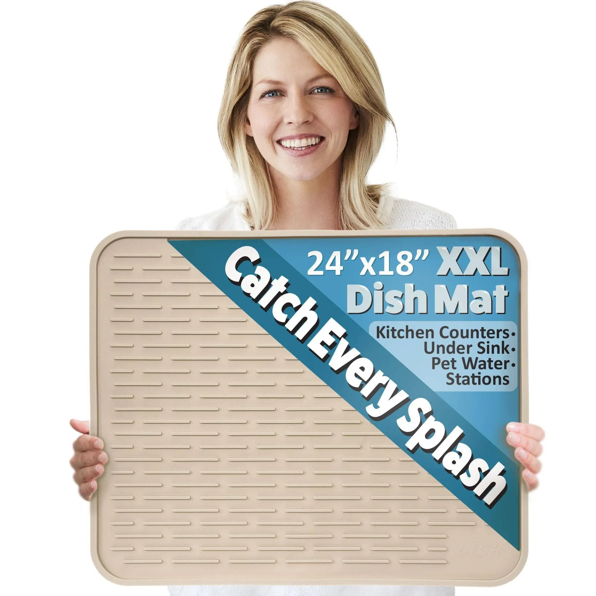 LISH XXL Silicone Dish Drying Mat