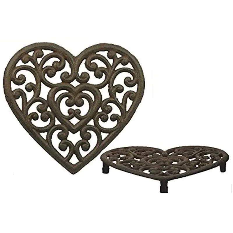 Cast Iron Heart Shaped Trivet