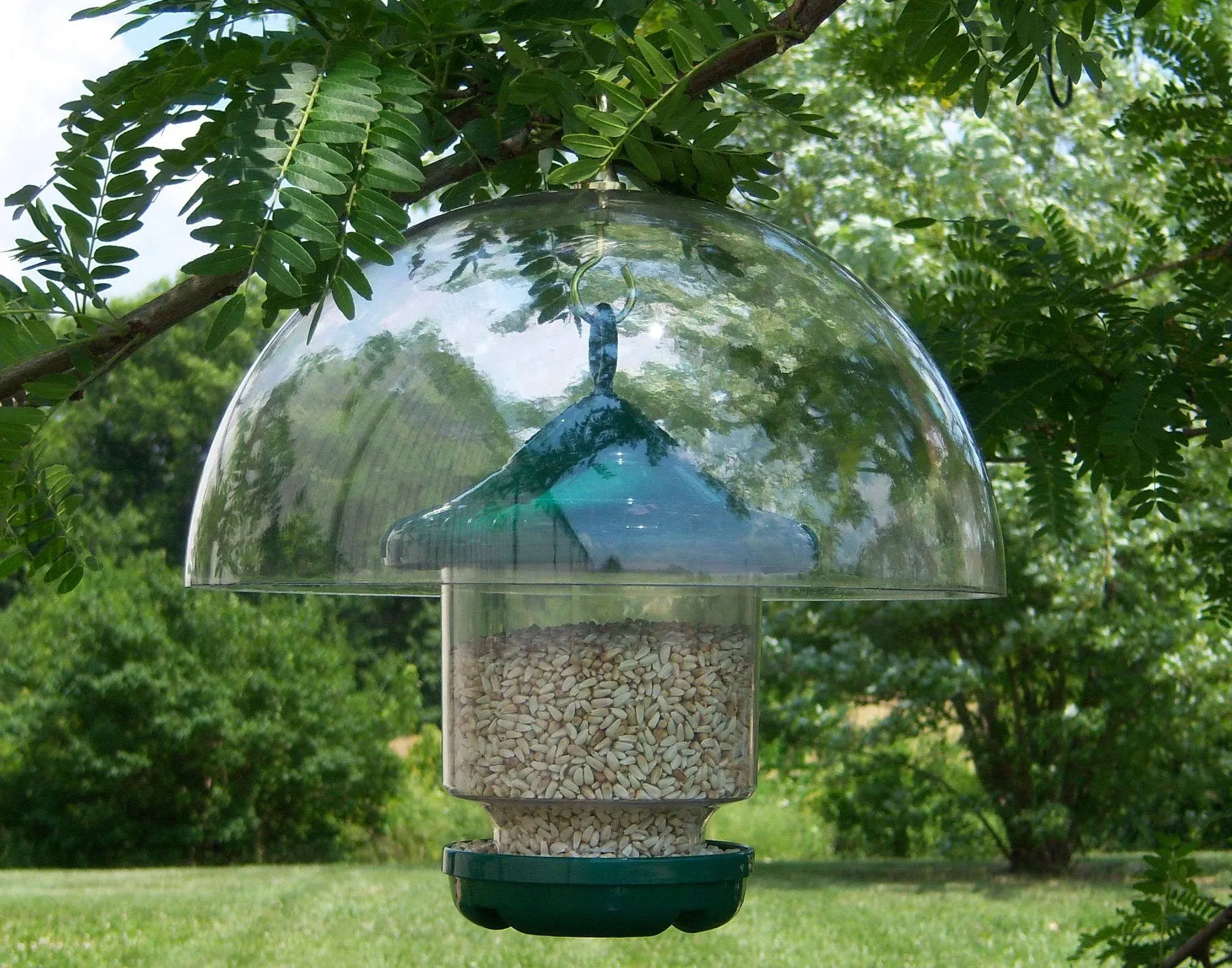 Squirrel Baffle and Weather Protection for Bird Feeders 