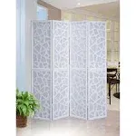 Roundhill Furniture Giyano 4 Panel Screen Room Divider