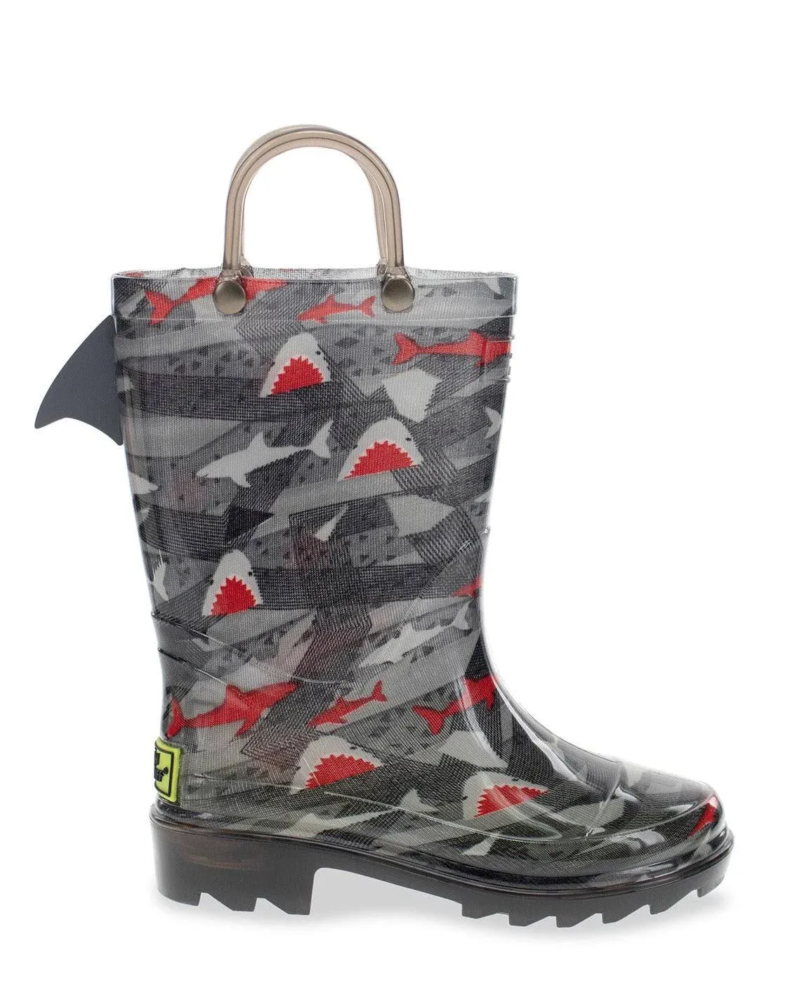 Western Chief Kids Light-Up Waterproof Rain Boot with Pull on Handles