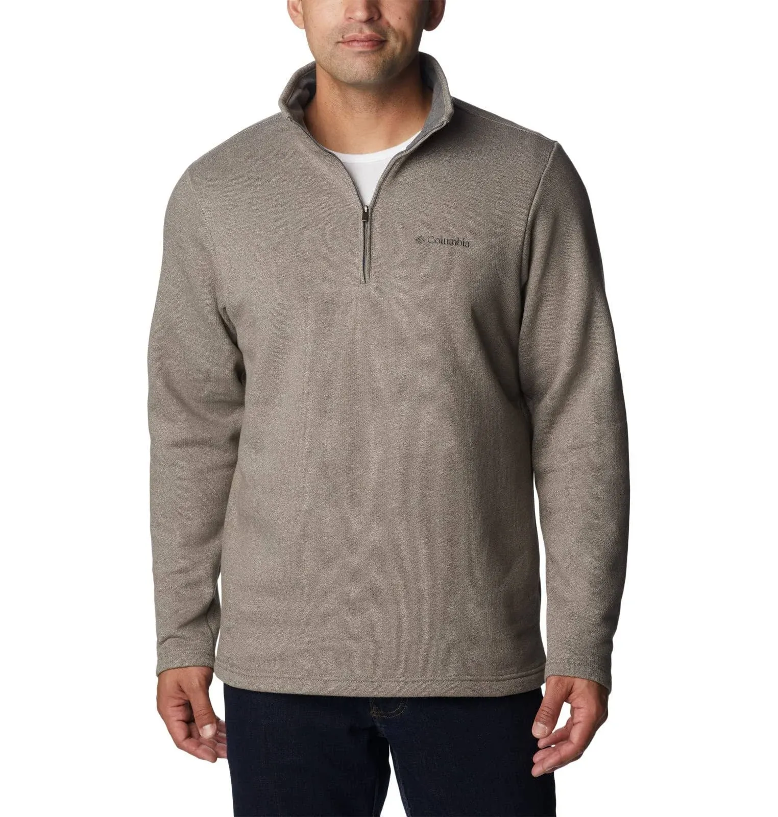 Columbia Men&s Great Hart Mountain III Half Zip - LT - Boulder Heather