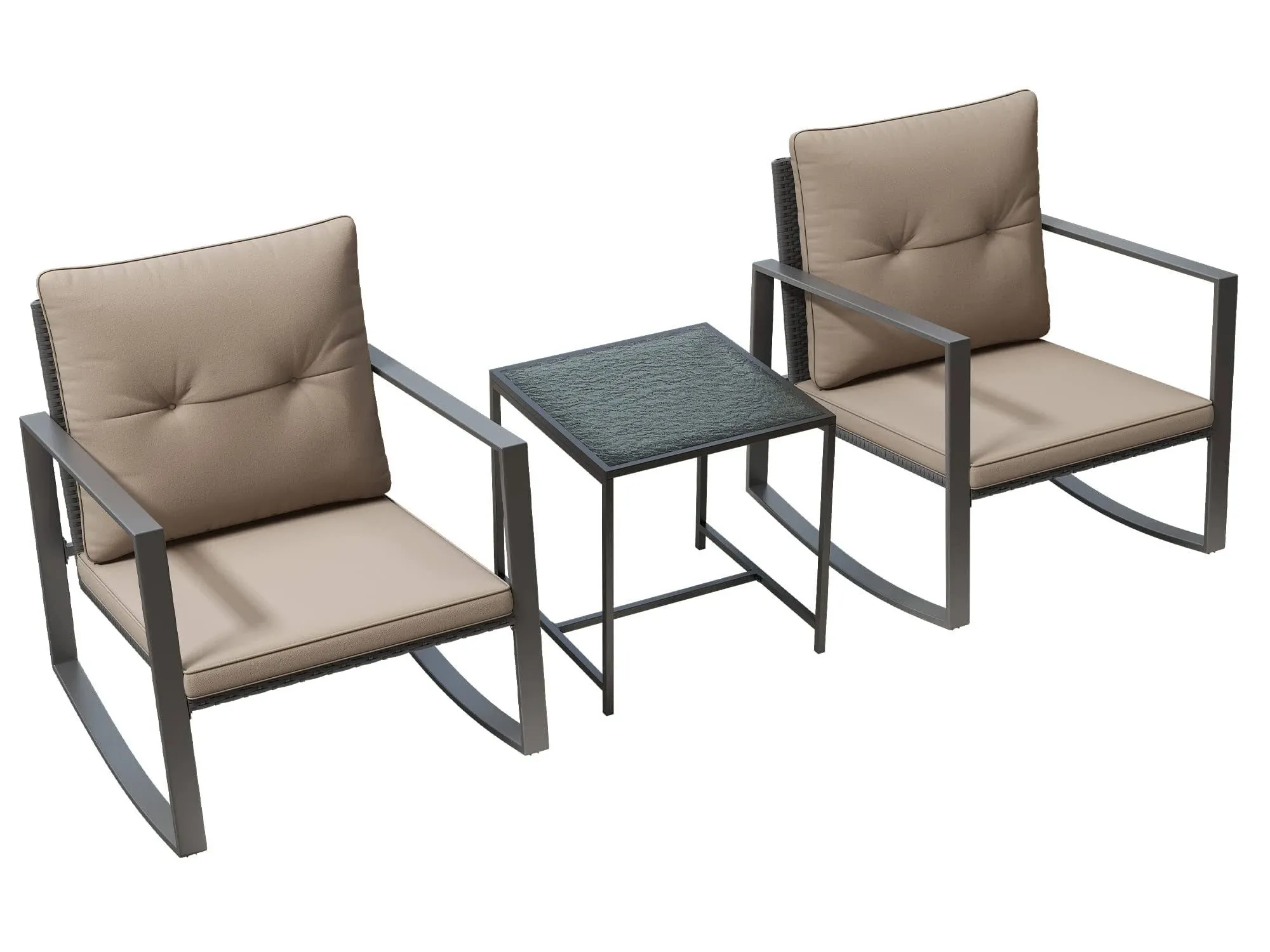 Pyramid Home Decor 3-Piece Rocking Bistro Set