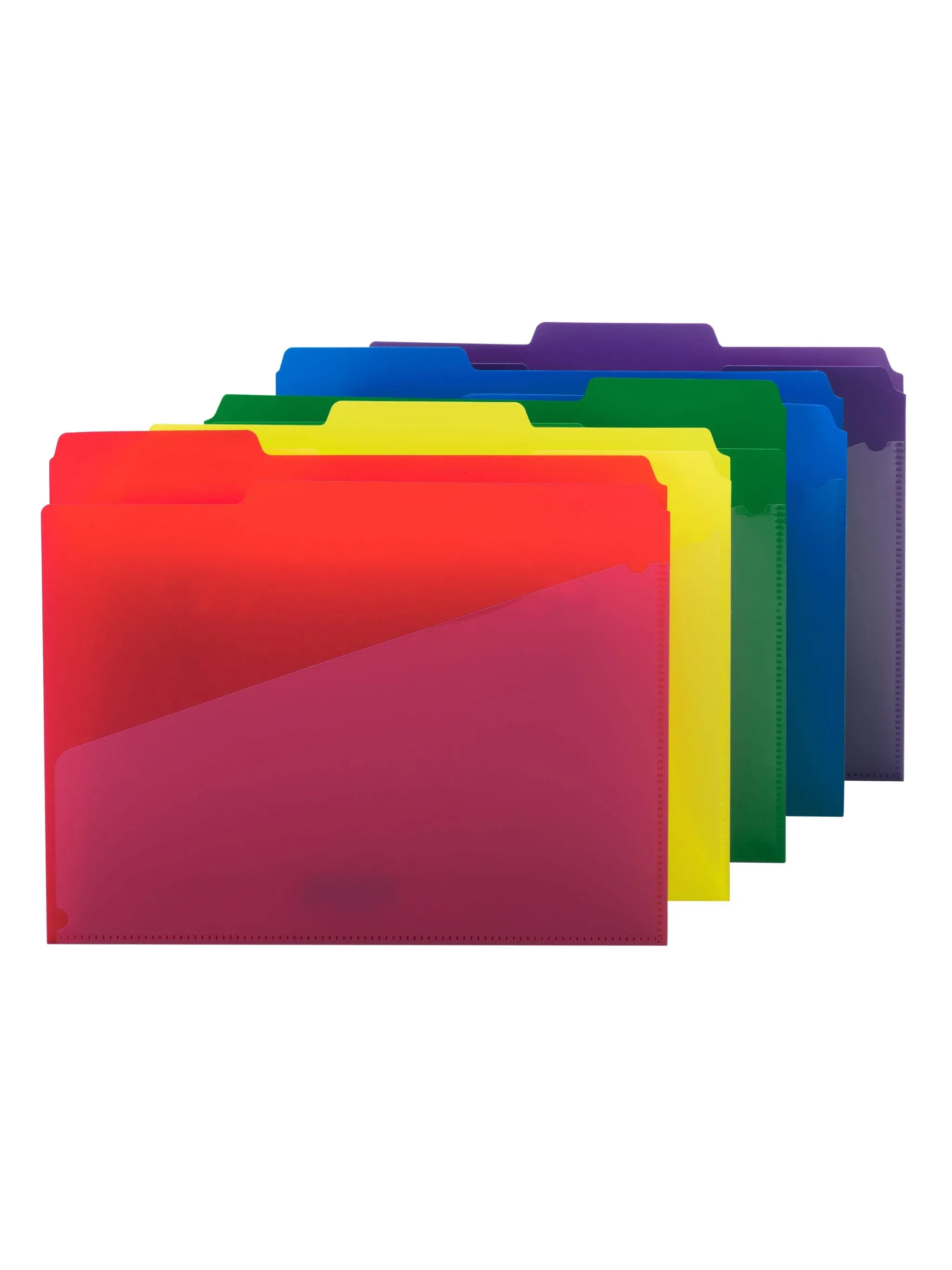 Smead Poly File Folders Slash Pocket