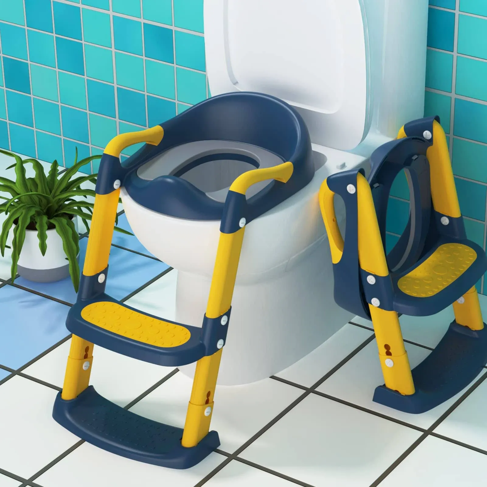 Toilet Training Seat for Children with Step Stool Ladder, Toddler Toilet Potty