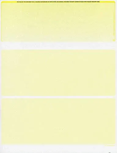 Blank Check Paper Stock-Check On Top-Versa Check- Classic Yellow -Count/500