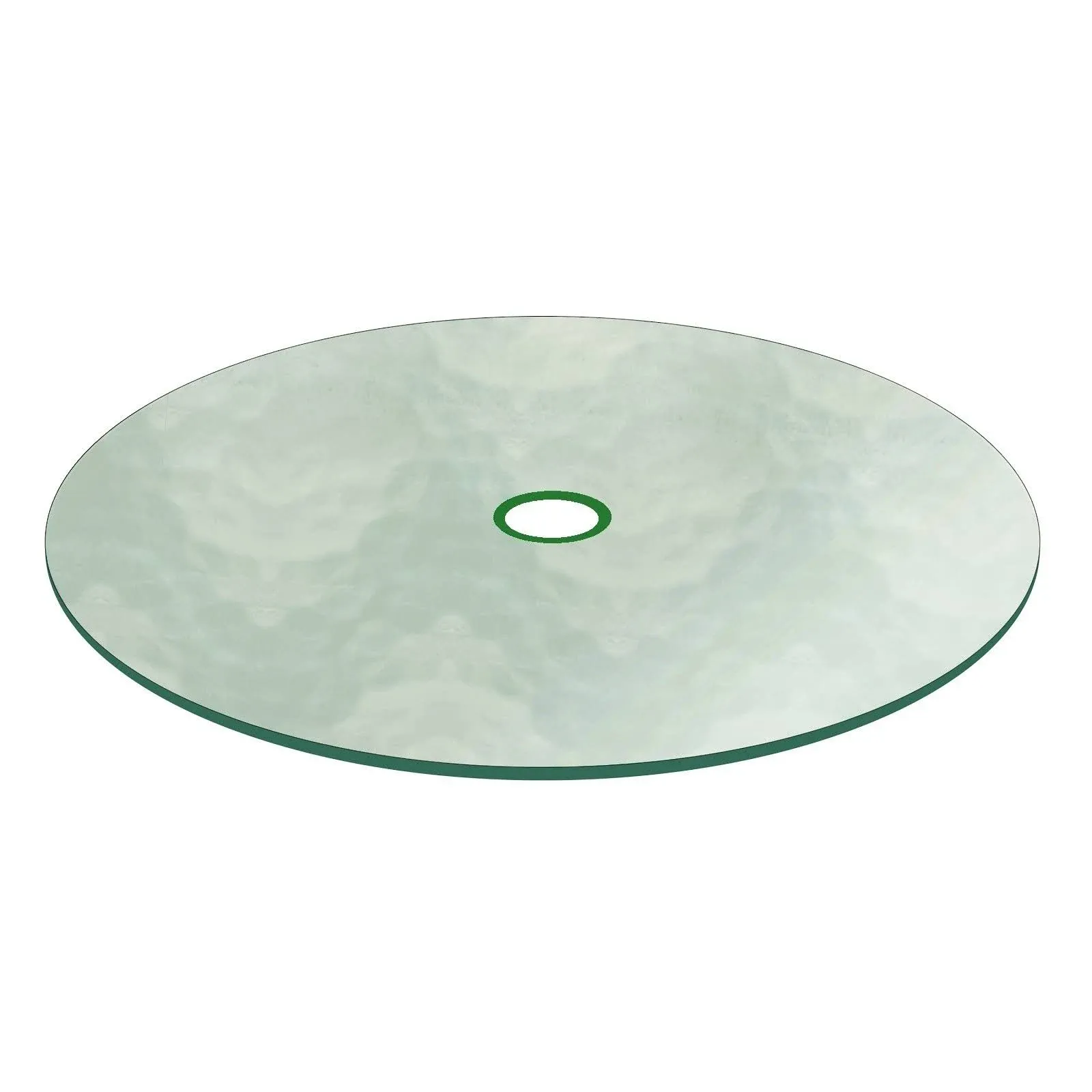 Aquatex Patio Glass Table Top 48 Round 3/16 Thick Flat Tempered w/ 2 Hole