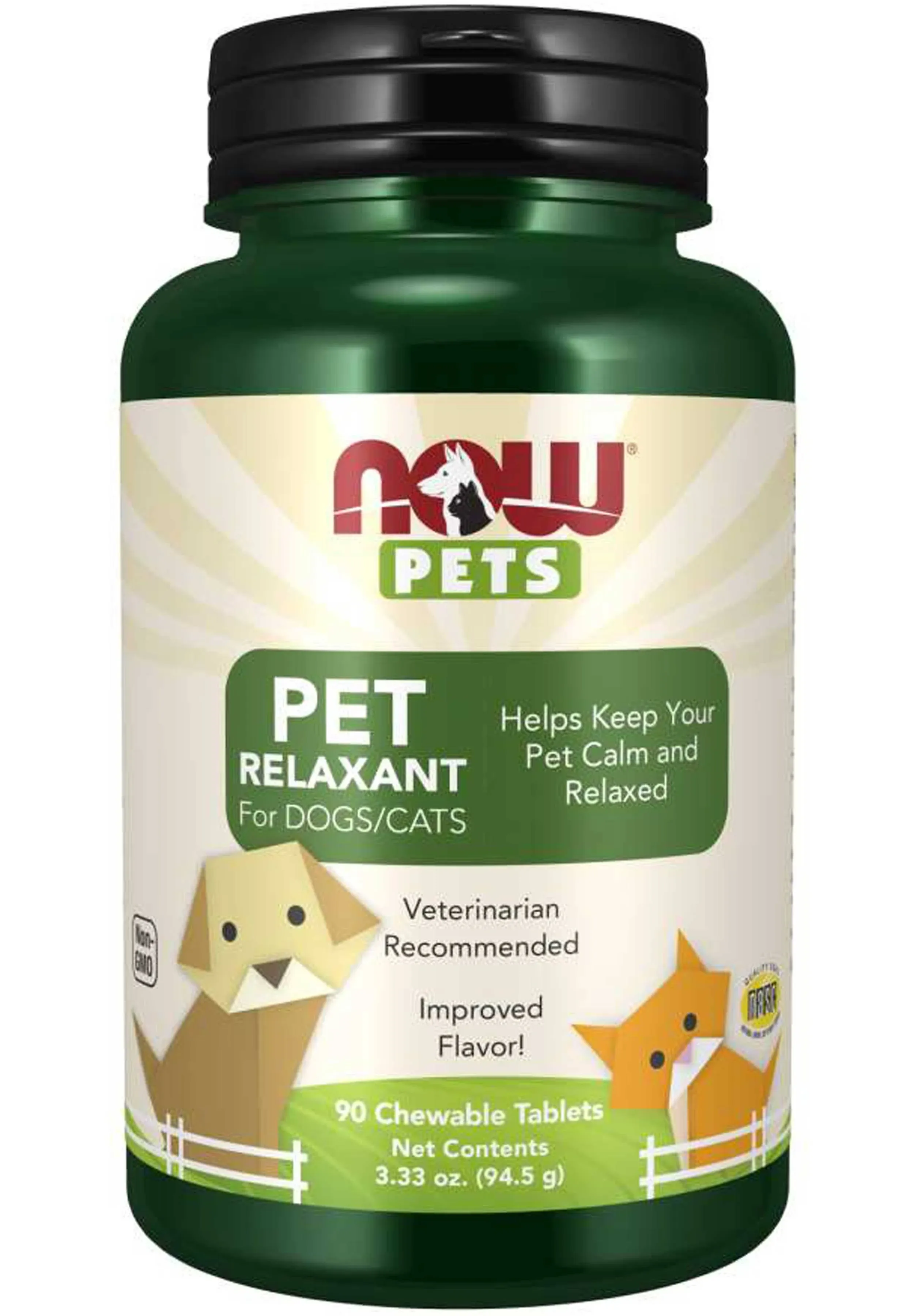 Now Foods Pet Relaxant - 90 Chewable Tablets for Dogs & Cats