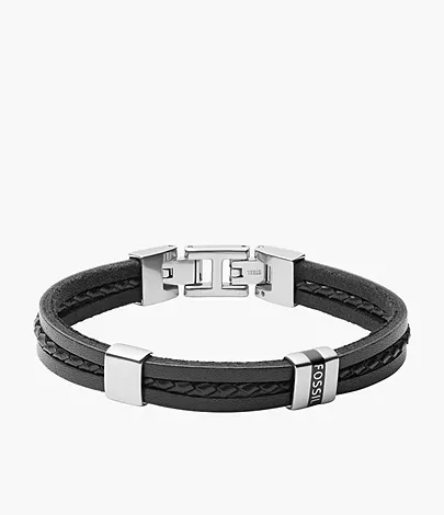 Fossil Leather Essentials Multi-Strand Bracelet