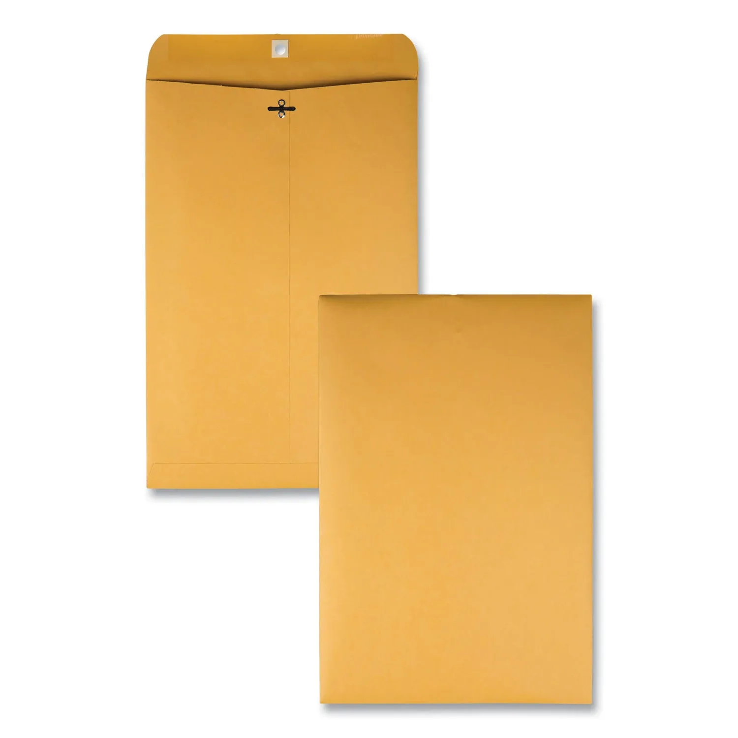 Quality Park Clasp Envelope, #15, Cheese Blade Flap, Clasp/Gummed Closure, 10 x 15, Brown Kraft, 100/Box