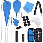 SKYNEO Saxophone Cleaning Kit, Clarinet Cleaning Kit with Maintenance Kit,Cork Grease,Swab,Strap,Cleaning Cloth,Thumb Rest,Reed Case,Mouthpiece Brush