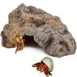 Hermit Crab Hides Large Rock High Simulation Reptile Cave Hideout Hide Stone Cave Amphibian Hides Resin Terrarium Habitat Decor Shelter for Gecko Bearded Dragon Lizard Turtle Frog Spider(Medium)