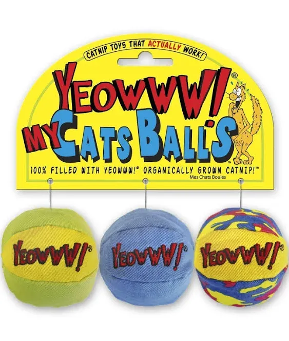 Yeowww My Cats Balls, 3 Balls per Pack