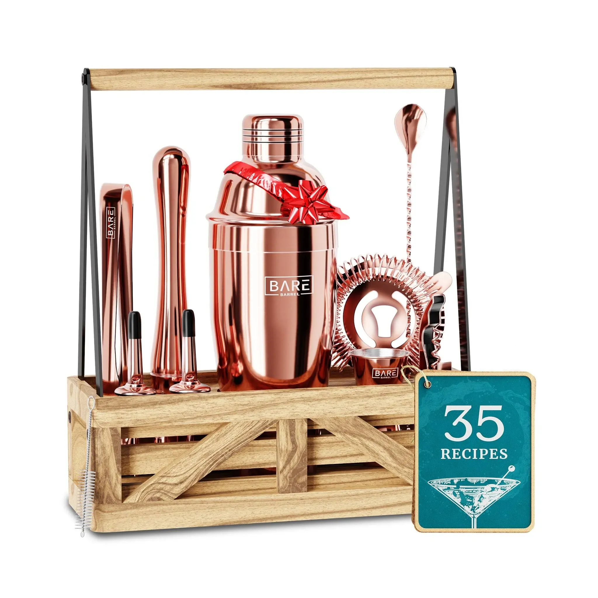 Caddy Cocktail Bartender Kit - Rose.