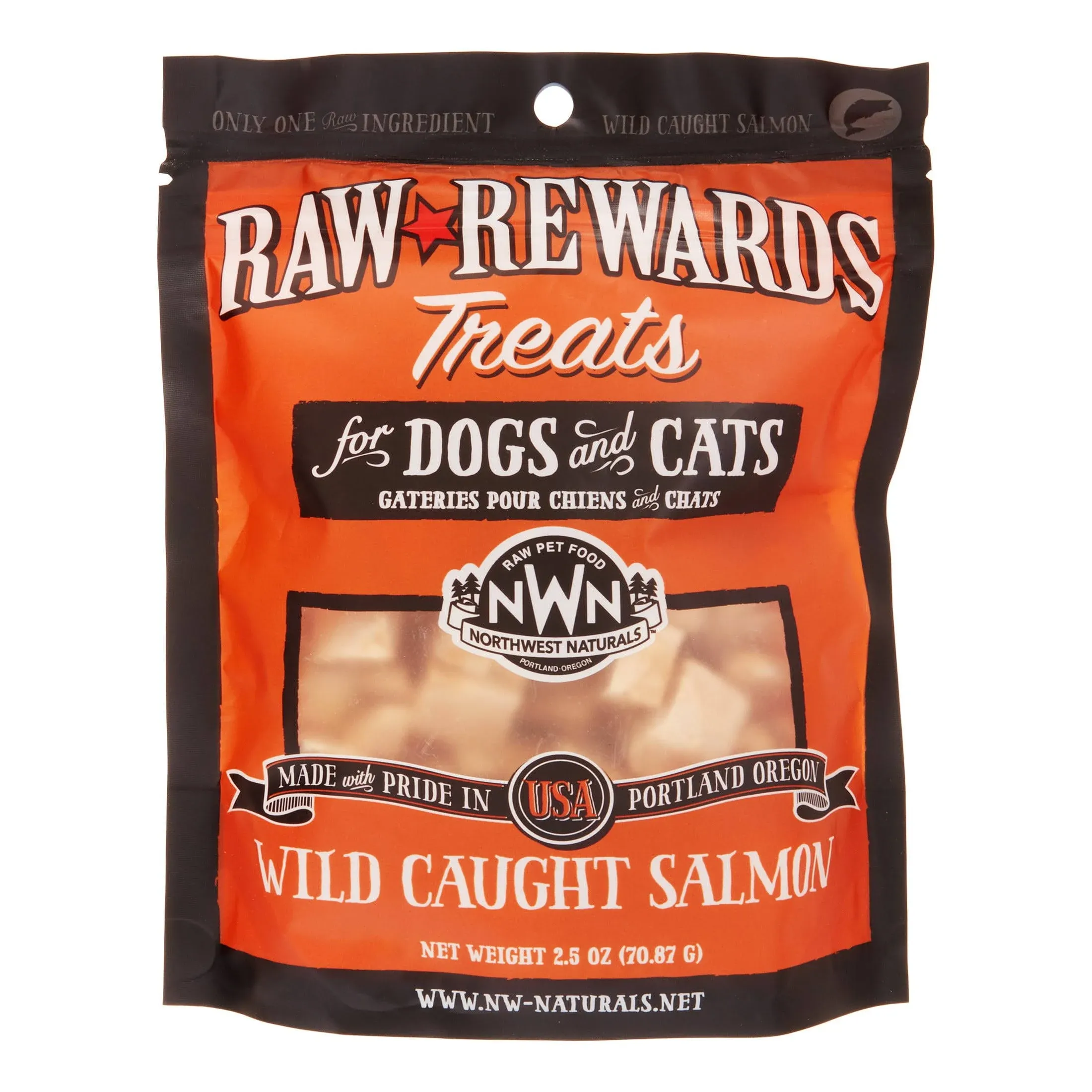 Northwest Naturals Freeze Dried Salmon Dog Cat Treats, 2.5 oz