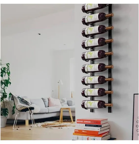  Wall-Mounted Metal Wine Rack - 12 Wine Bottle Holder, 12 Bottle Wine Rack