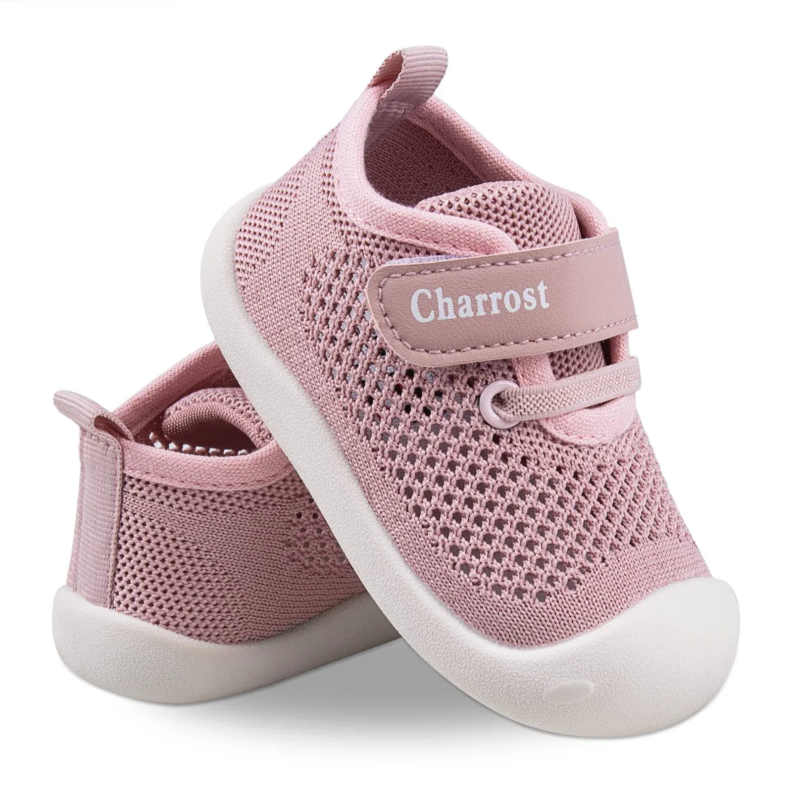 Baby First-Walking Shoes 1-4 Years Kid Shoes Trainers Toddler Infant Boys Girls Soft Sole Non Slip Cotton Canvas Mesh Breathable Lightweight TPR Material Slip-on Sneakers Outdoor