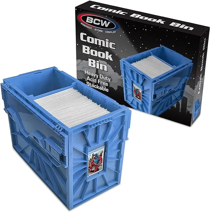 BCW Short Comic Book Blue Plastic Bin