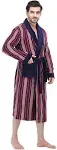 NY Threads Luxurious Mens Shawl Collar Fleece Bathrobe, Spa Robe