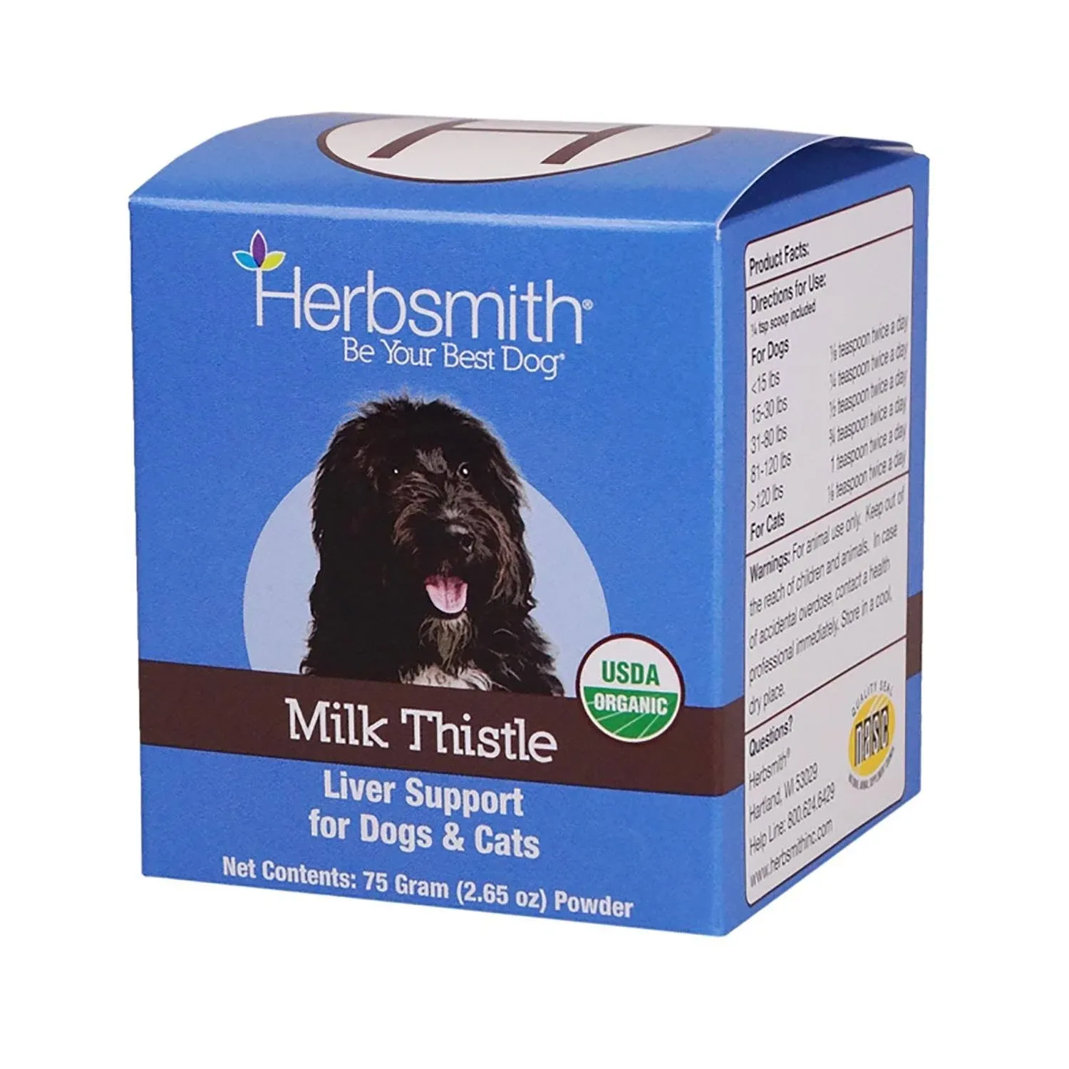 Herbsmith - Milk Thistle Powder for Dogs & Cats 75 G