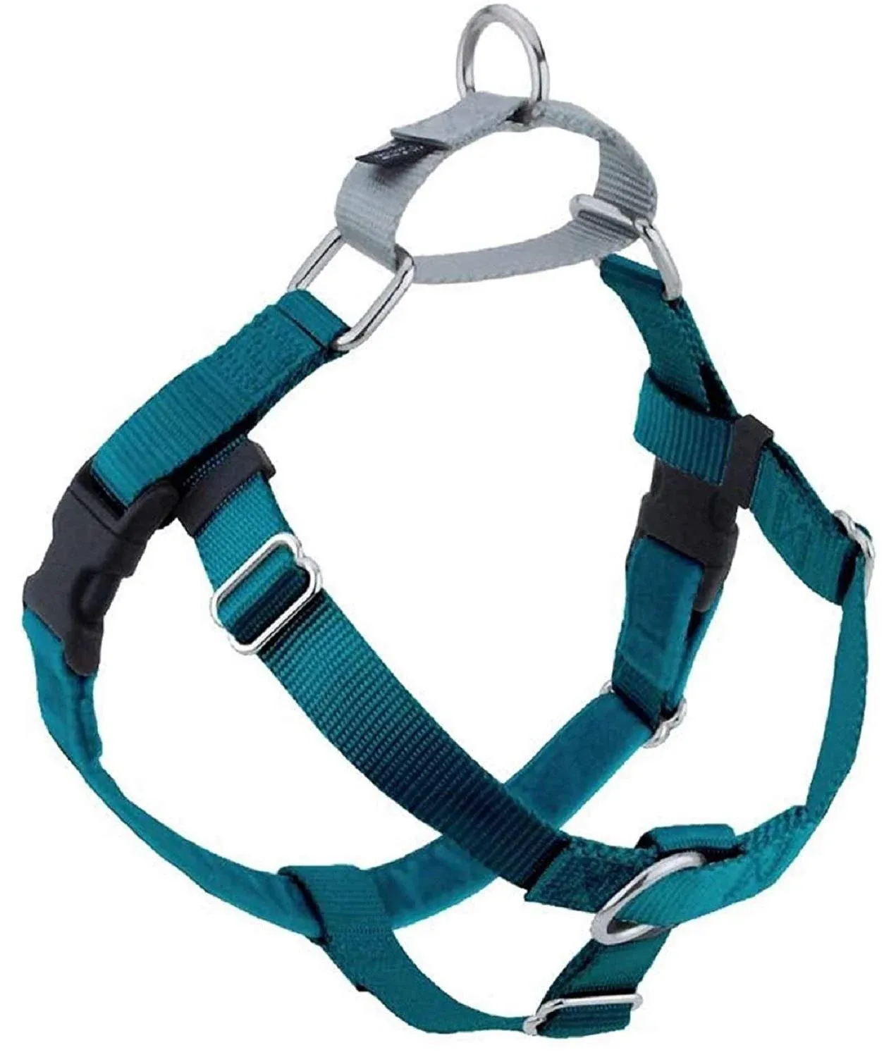 2 Hounds Design Freedom No-Pull Dog Harness - Teal - Medium