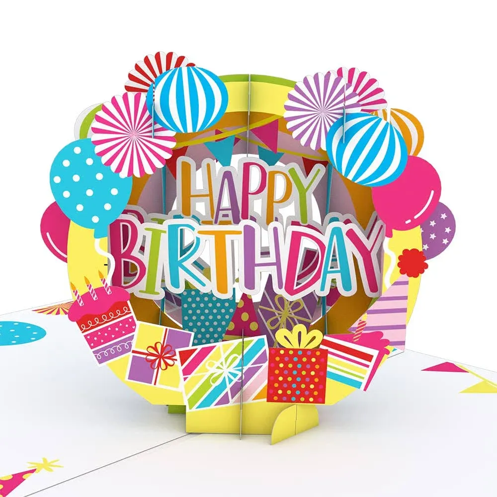 Lovepop Birthday Hooray Pop Up Card – Birthday Card – Handcrafted 3D Pop-Up Greeting Card – Birthday Card, 5 x 7”