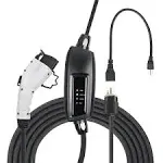 110V 16 Amp Level 1/2 EV Charger with 21ft Extension Cord J1772 Cable (Used)