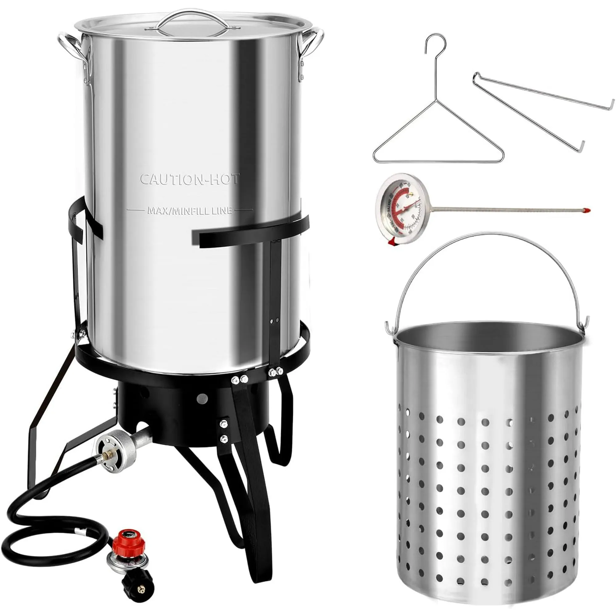 50QT Turkey Fryer with 54,000BTU Propane Stove