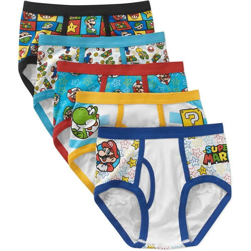 Super Mario Bros. 5-Pack Briefs Boys Underwear