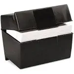 Oxford Index Card File Box, 500-Card Capacity, Black (01581)