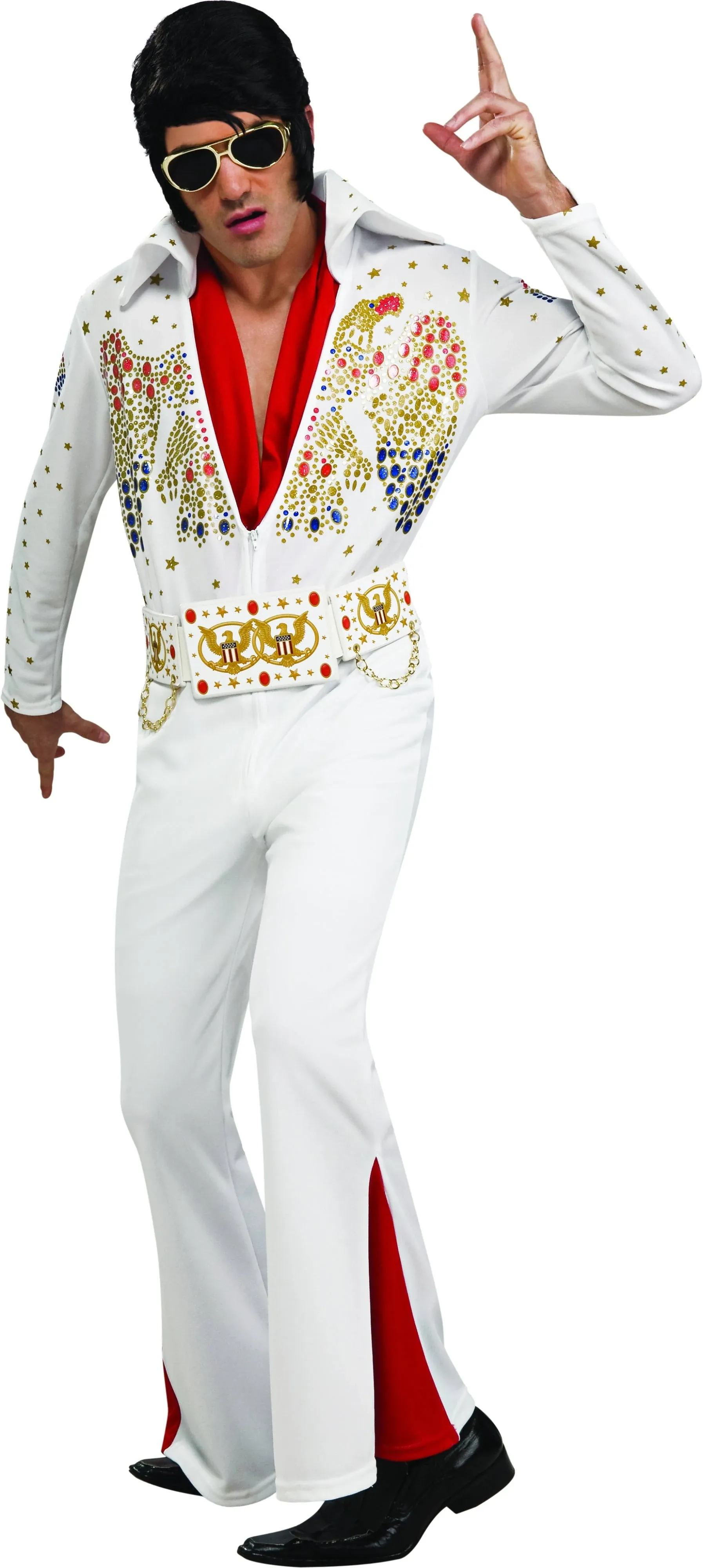 Rubie's mens Deluxe Aloha Elvis Adult Sized Costumes, White, Small US