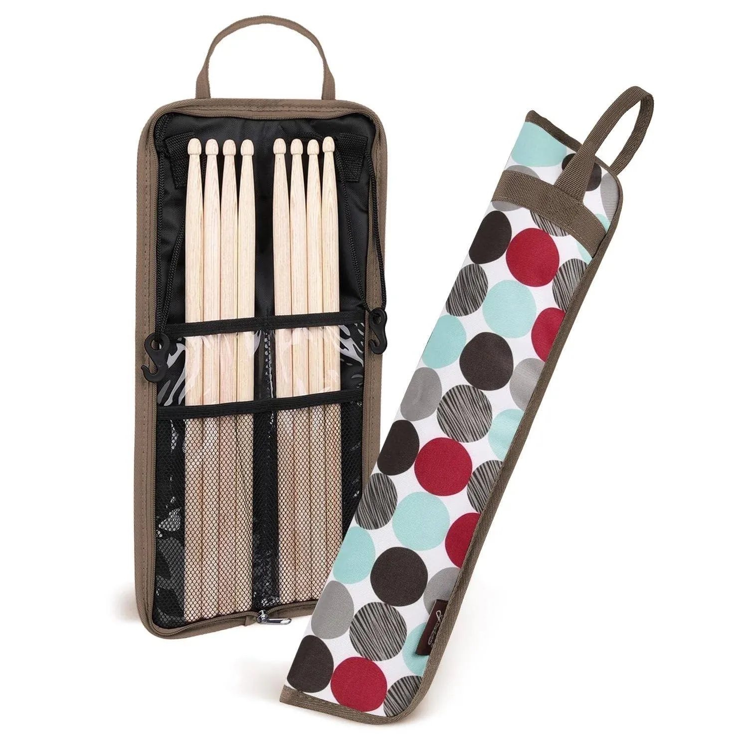 Drumsticks Gig Bag, Percussion Case for 4 Pairs of Drum stick, Kids, Tribal Blue