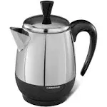 Farberware 2-4-Cup Electric Percolator coffee maker, Stainless Steel, Automatic Warm Function, FCP240