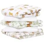 Aden + Anais Essentials Cotton Muslin Squares 5 Pack - Animal