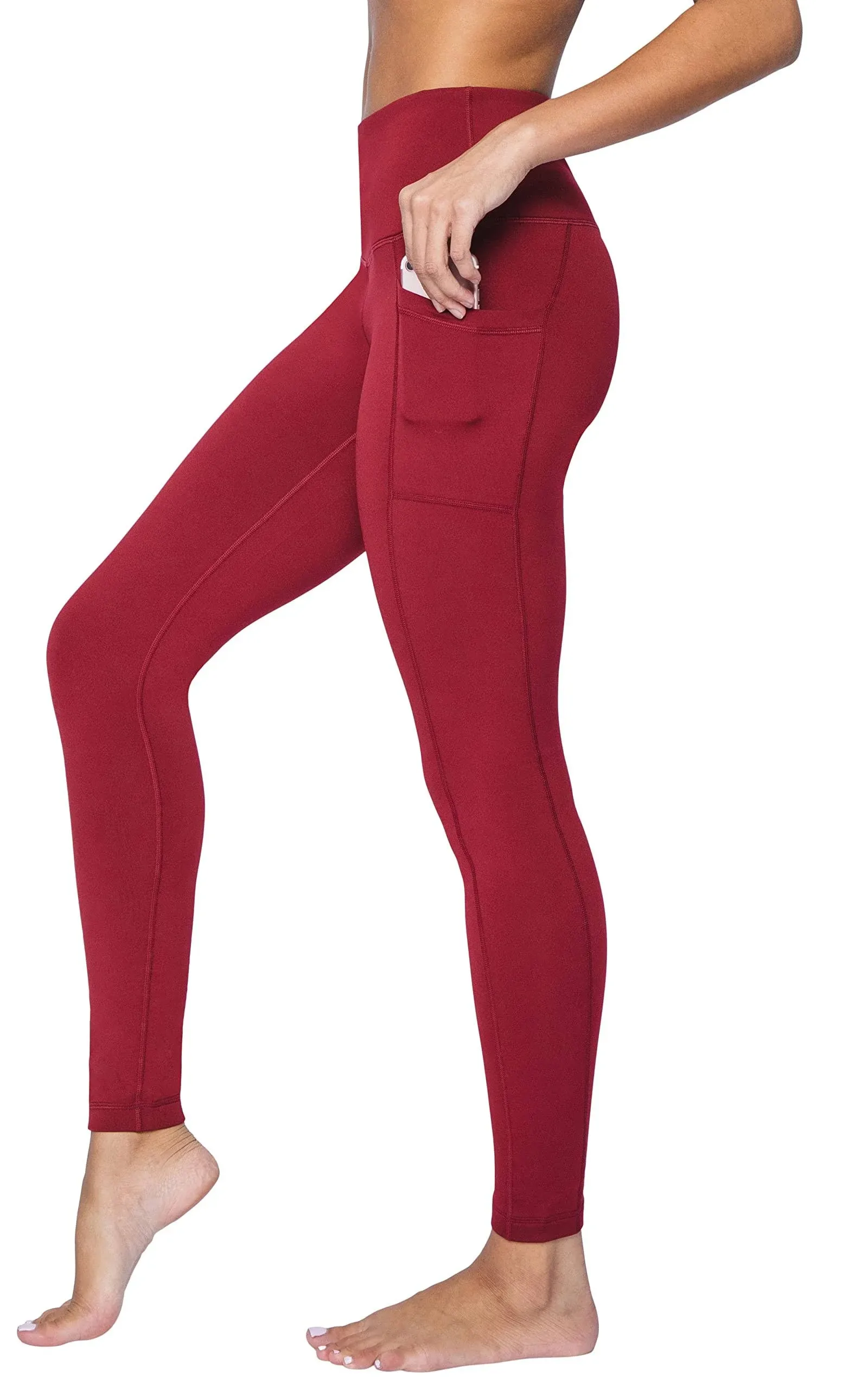 90 Degree by Reflex High Waist Fleece Lined Leggings with Side Pocket - Yoga Pants