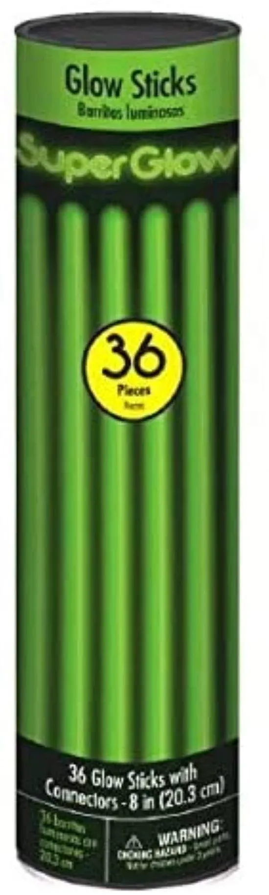 Green Glow Stick Tube - 8" (Pack of 36) – Long-Lasting, Non-Toxic & Eco-Friendly - Perfect for Parties