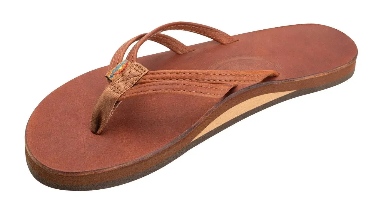 Rainbow Women's The Sandpiper - Luxury Leather Single Layer Arch Support with a Double Narrow 1/3