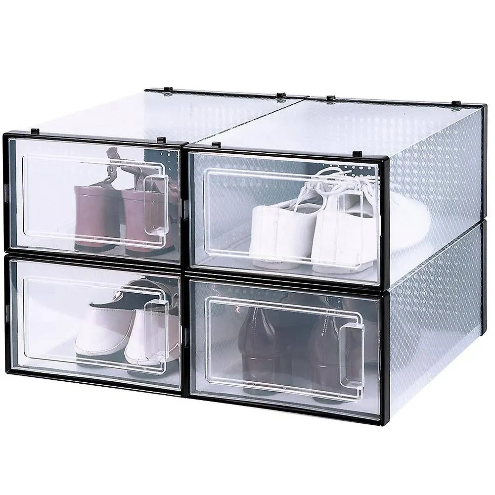 OnDisplay Clik Stackable Interlocking Shoe Box System (Standard Clear/White, Se