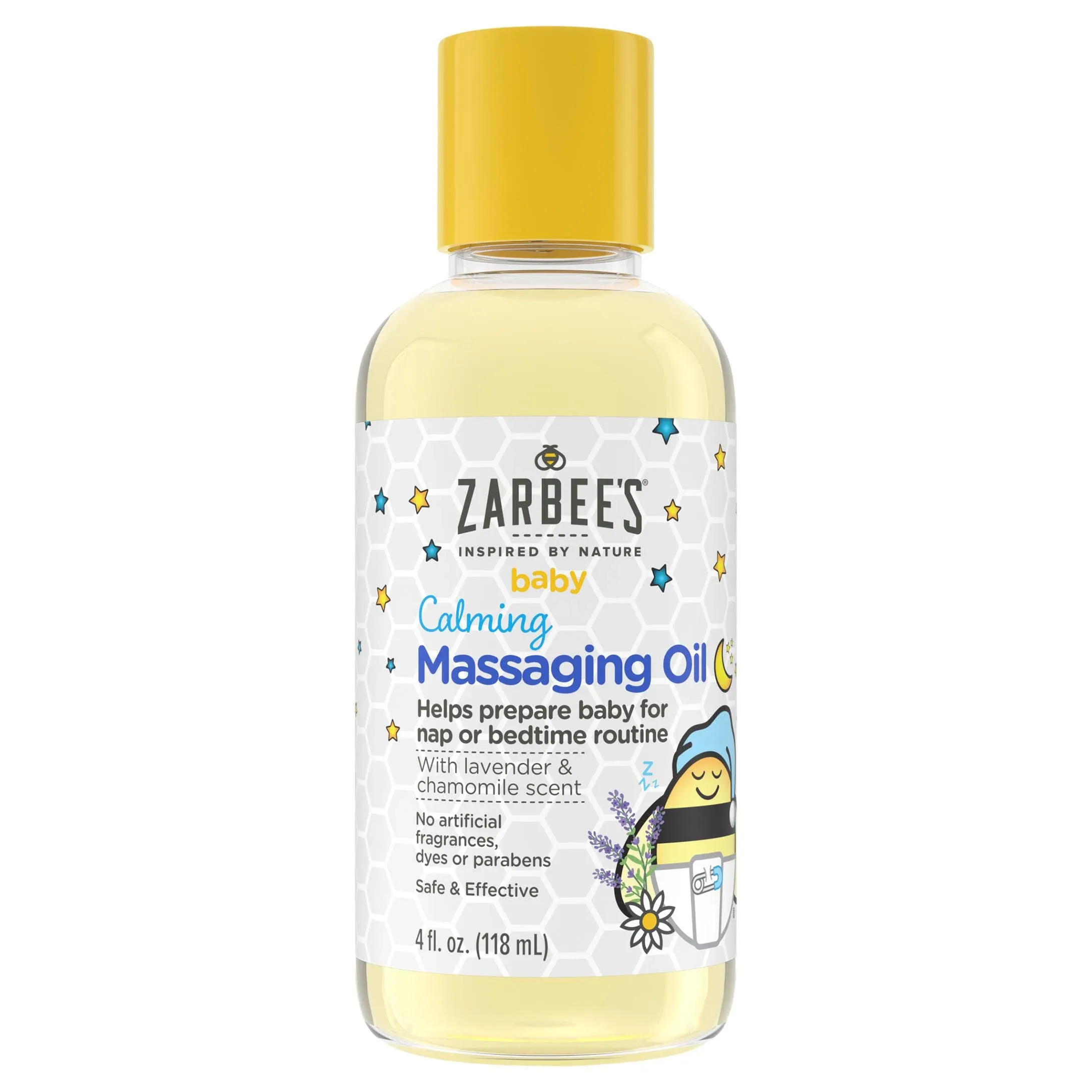 Zarbee's Naturals Massaging Oil, Calming, Lavender & Chamomile Scent, Baby - 4 fl oz