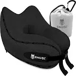 SNUGL Travel Pillow - Memory Foam Neck Cushion - Flight Pillow | Support Neck Pillow for Travel | Travel Neck Pillow for Airplane with Carry Bag & CL