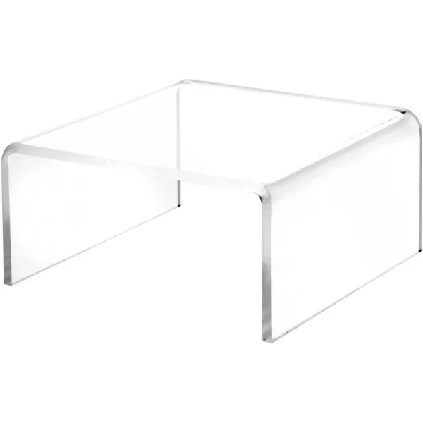 Plymor Clear Acrylic Short Square Riser, 2.5&#034; H x 5&#034; W x 5&#034; D (3/16&#034; thick)