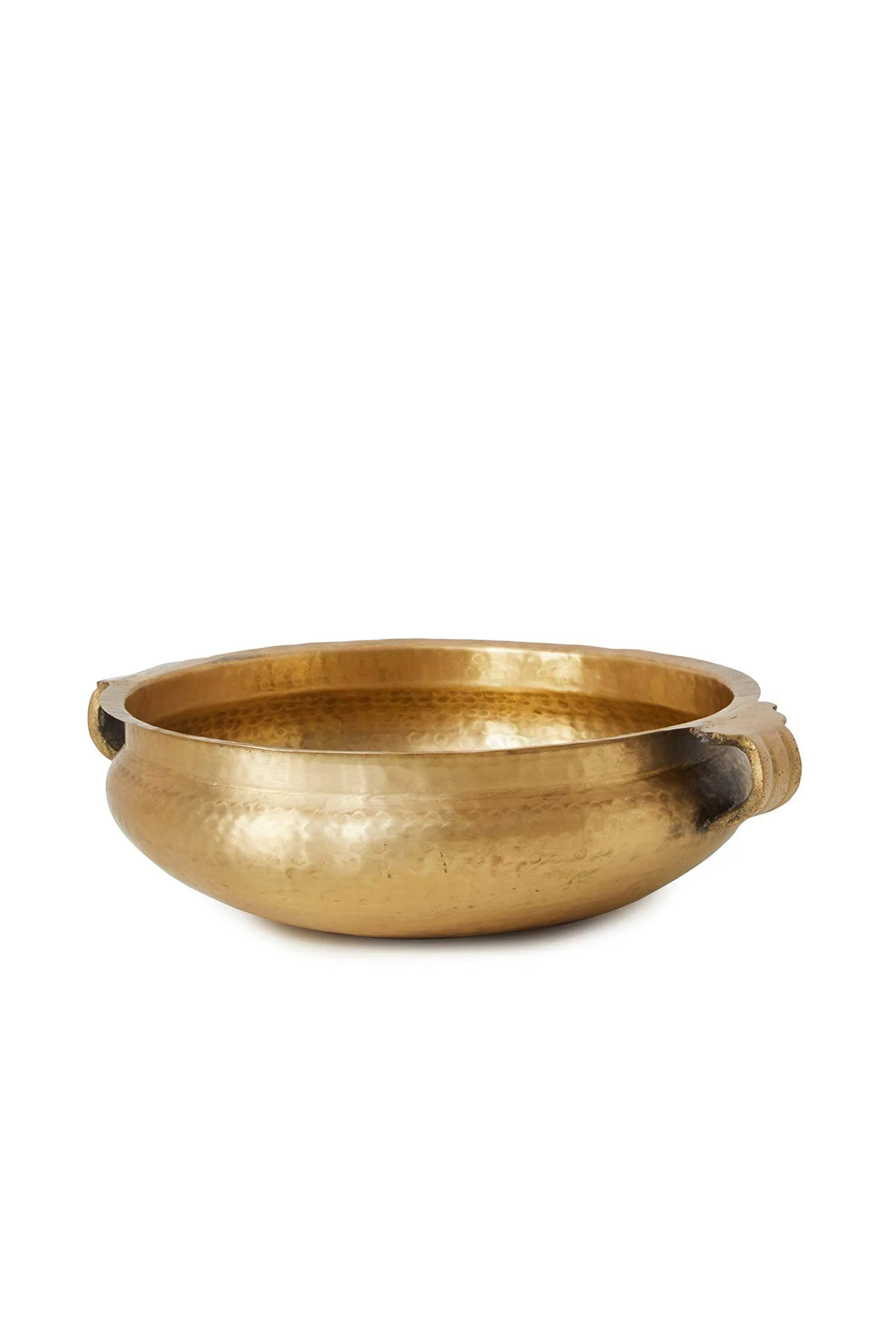 Serene Spaces Living Gold Brass Handmade Hammered Metal Decorative Bowl– Perfect ...