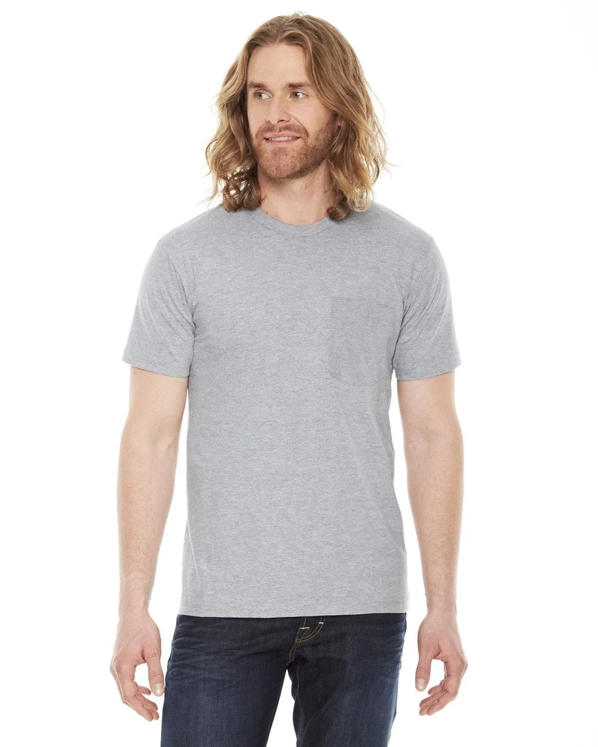 American Apparel Unisex Fine Jersey Pocket Short-Sleeve T-Shirt