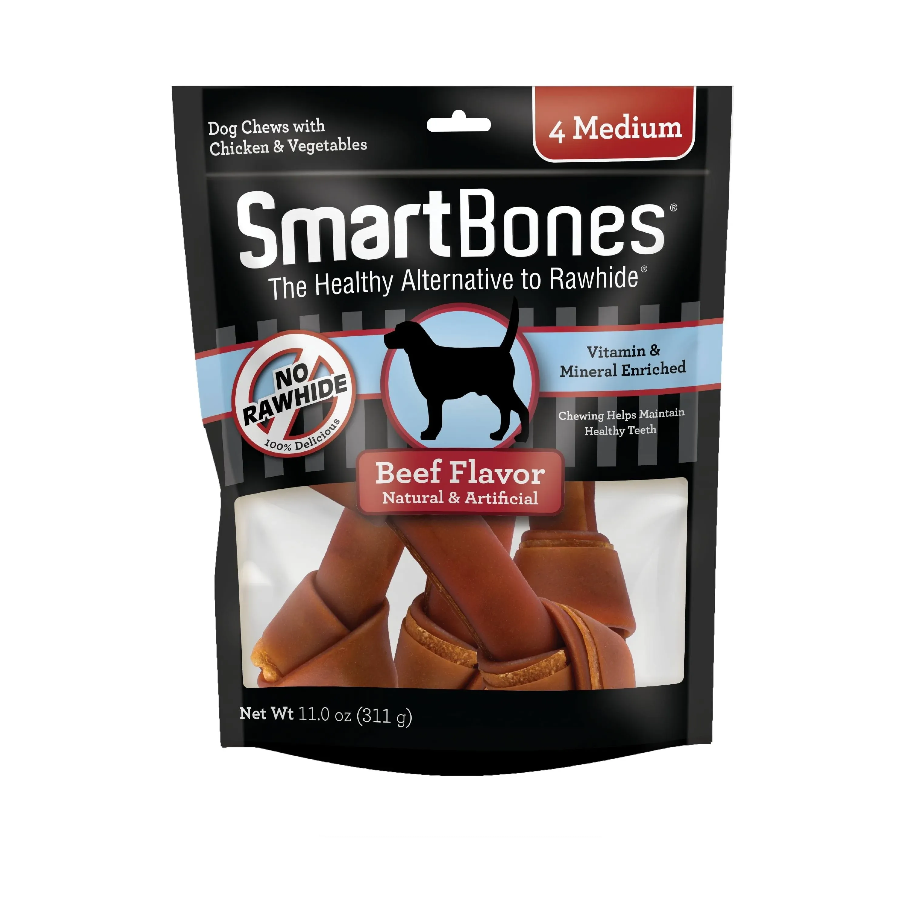 SmartBones Beef Medium 4 Pack